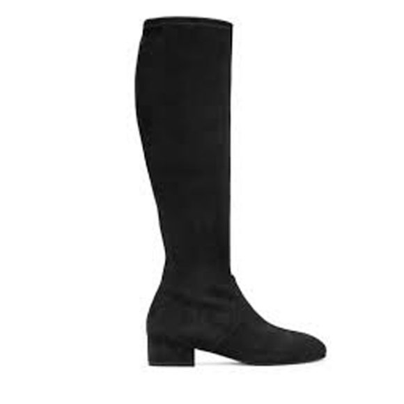 Stuart Weitzman STRETCH SUEDE BLACK BOOT SIZE 8.5 - Picture 3 of 8